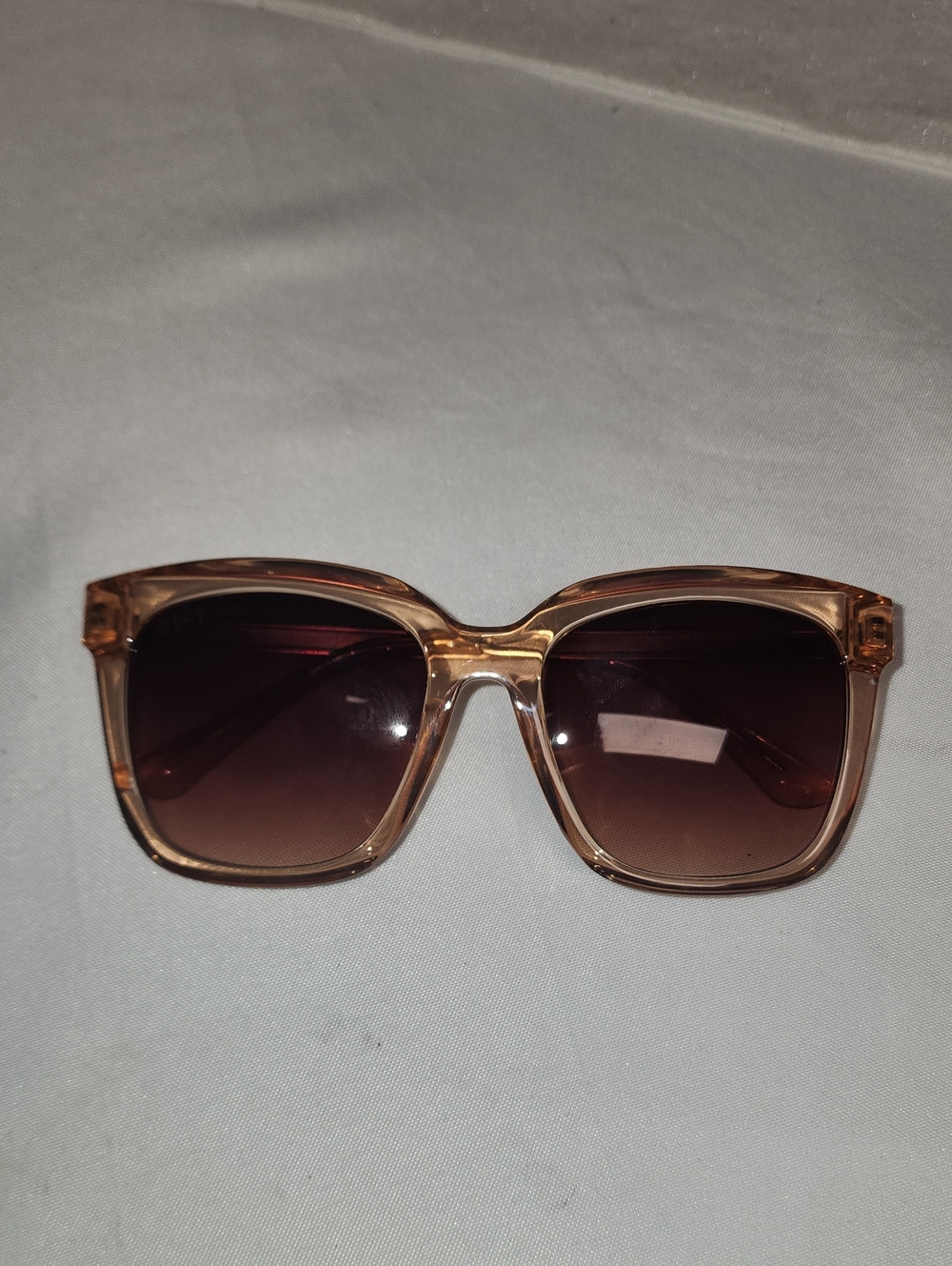 Diff Women’s Oversized Square Sunglasses - Pink Brown Tint